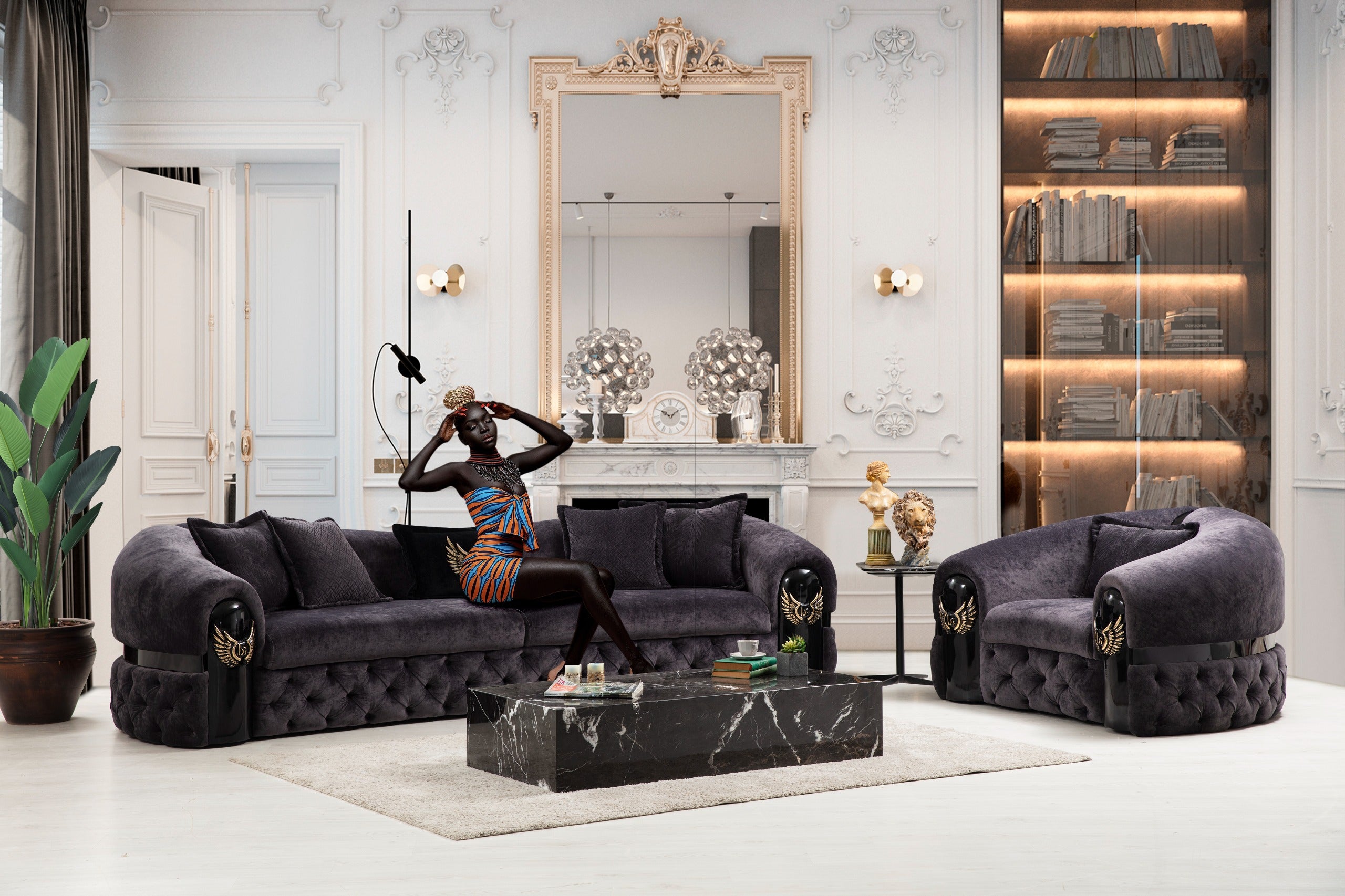 Ensemble fauteuil salon (2 grands et 1 petit) Ensemble fauteuil salon (2 grands et 1 petit)
